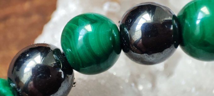 Malachite et hématite 